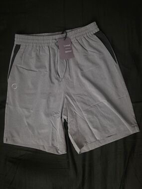Warrior II Performance Athletic Shorts in Gray with Black Contrast Pockets